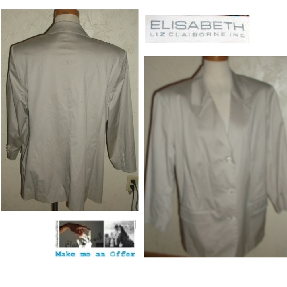 Elisaberh By Liz Claiborne New Beige Blazer Size 1